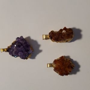 Amethyst & Citrine Pendants